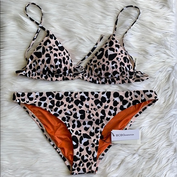 BCBGeneration Other - BCBGeneration Cheetah print two piece swimsuit NWT